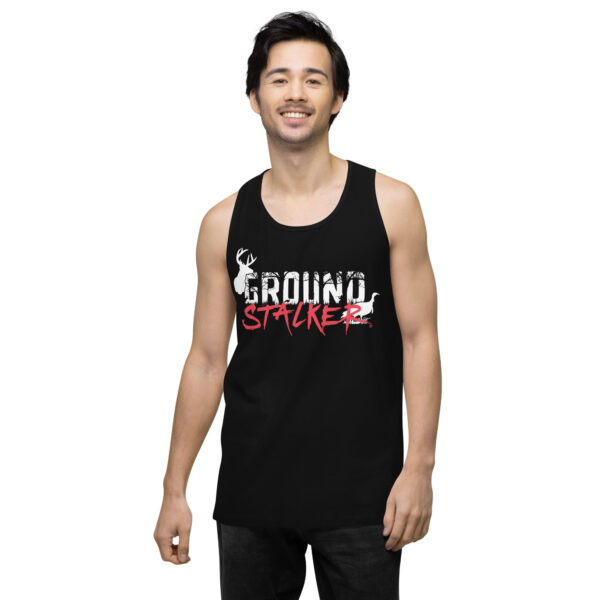 Ground Stalker Men’s Premium Tank Top - Dark - Image 5