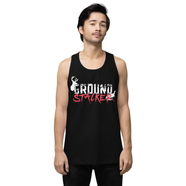 Ground Stalker Men’s Premium Tank Top - Dark - Image 4