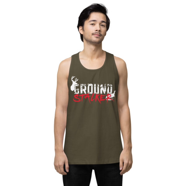Ground Stalker Men’s Premium Tank Top - Dark - Image 15