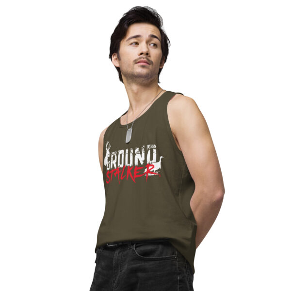 Ground Stalker Men’s Premium Tank Top - Dark - Image 3