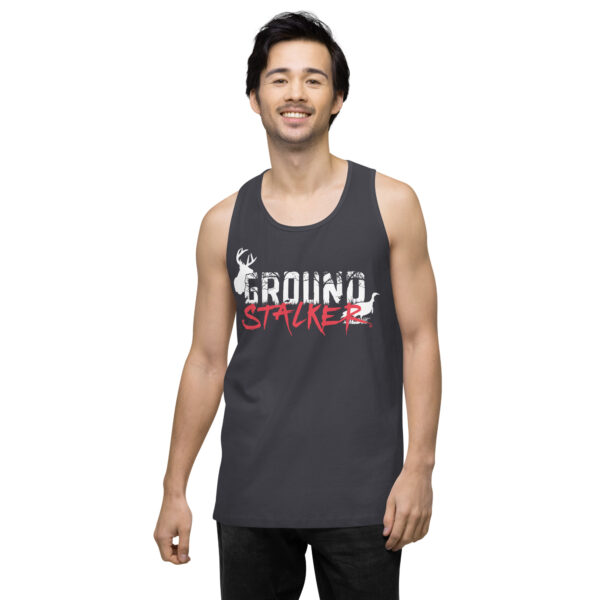 Ground Stalker Men’s Premium Tank Top - Dark - Image 12