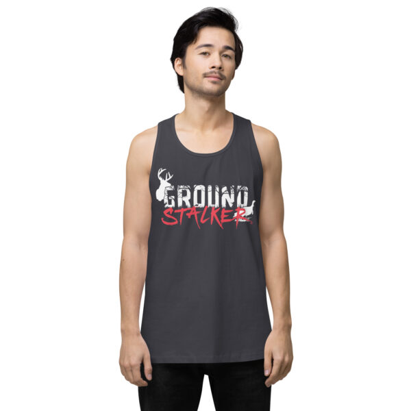 Ground Stalker Men’s Premium Tank Top - Dark - Image 11