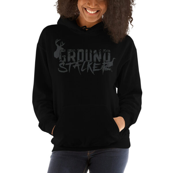 Ground Stalker Unisex Hoodie - Black Logo - Image 4