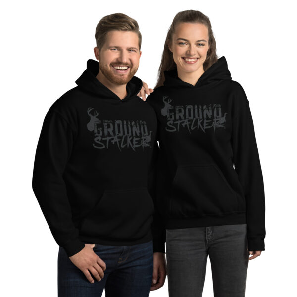 Ground Stalker Unisex Hoodie - Black Logo - Image 6