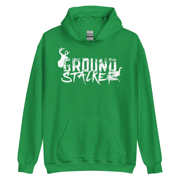 Ground Stalker Unisex Hoodie - White Logo - Image 8
