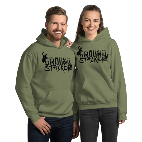 Ground Stalker Unisex Hoodie - Black Logo - Image 3