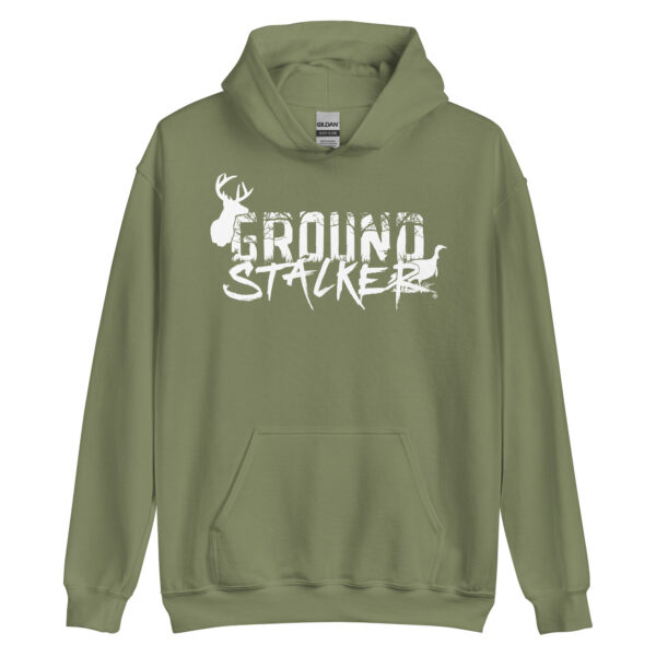 Ground Stalker Unisex Hoodie - White Logo - Image 9