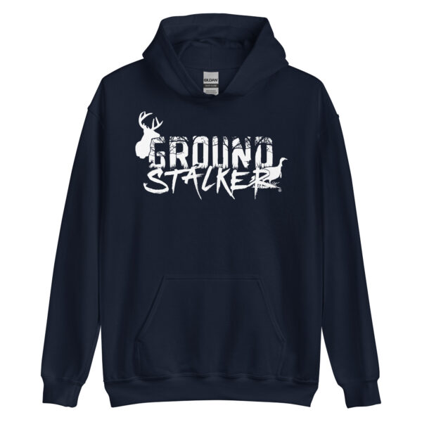 Ground Stalker Unisex Hoodie - White Logo - Image 4